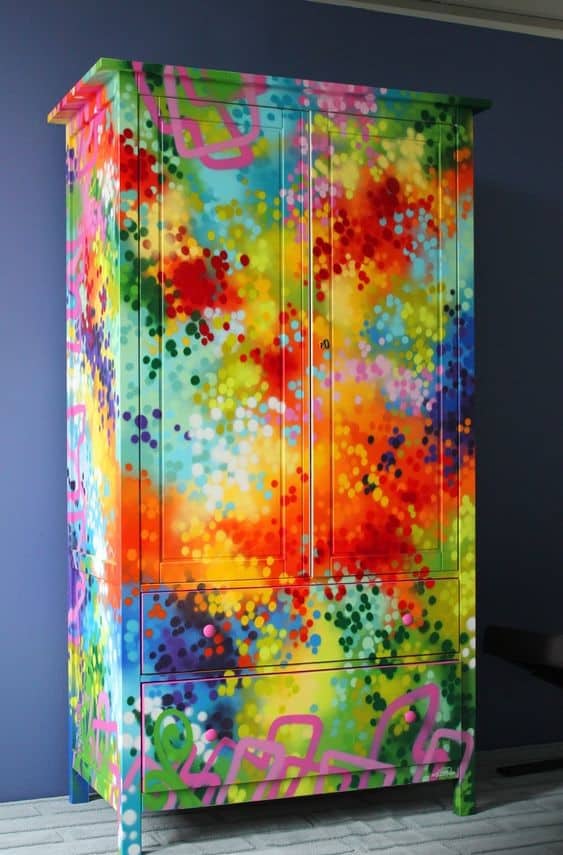 colourful free standing wardrobe designs