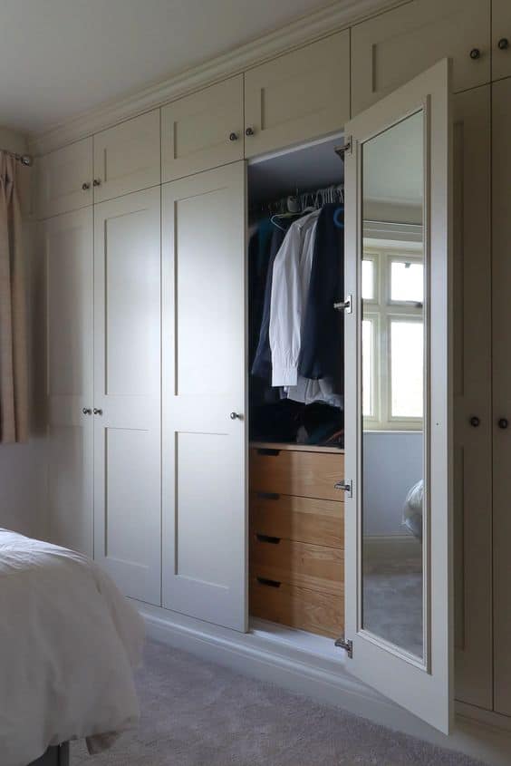 Wardrobe Designs For Fashionably, Armoire With Mirror Inside