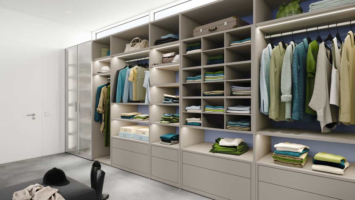 open cupboard interior design