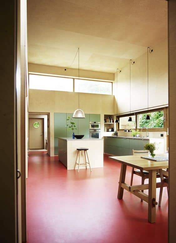 red oxide flooring for kitchen