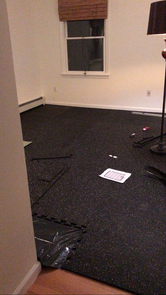 dark grey rubber mat flooring tile