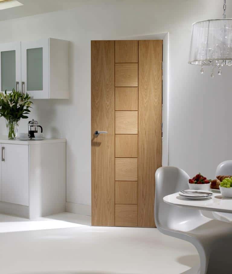 Modern oak panel door design