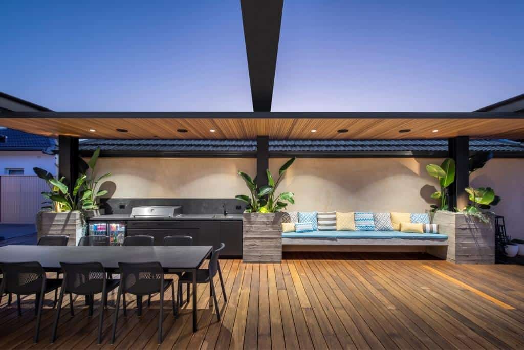 outdoors seating area in a home