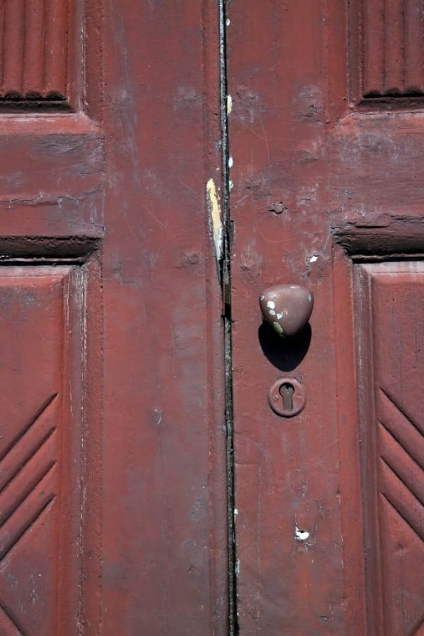 Blooming on a door