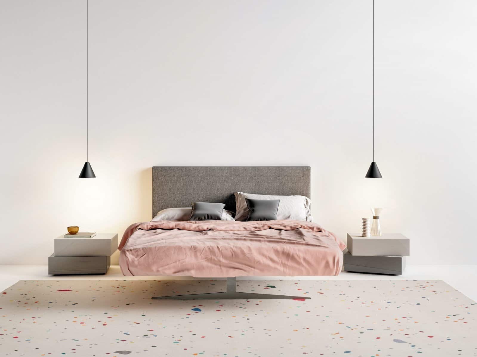 Steel designer bed by Daniele Lago