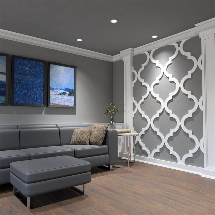  white patterned PVC panels