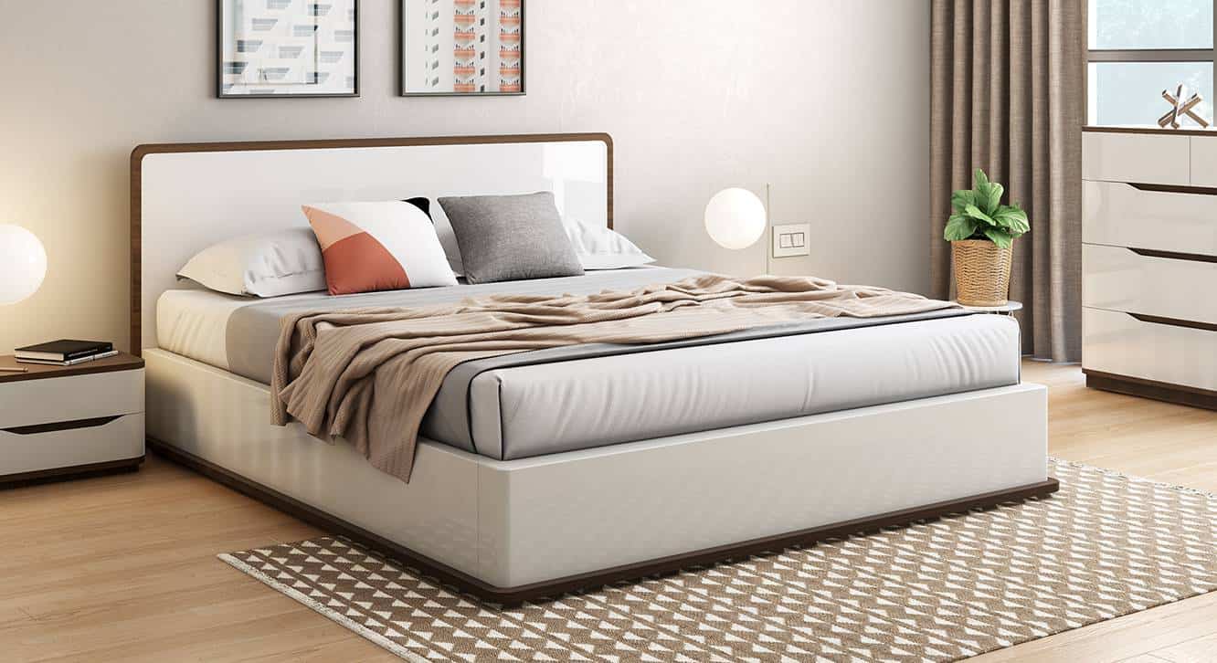 white sleek and ultra modern bed perfect for a minimalist bedroom