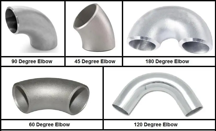 different types of elbow fittings for pipes