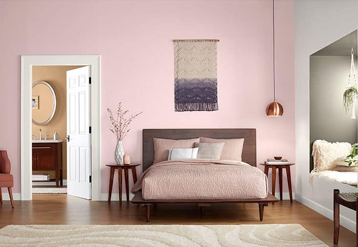  pastel pink bedroom interiors