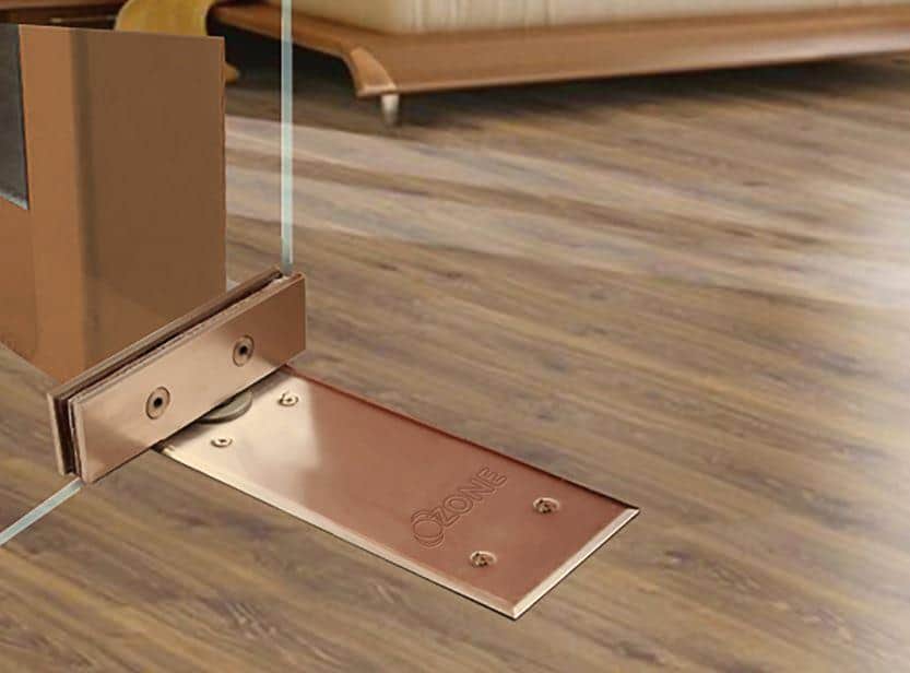 Rose gold floor spring, ozone hardware solutions
