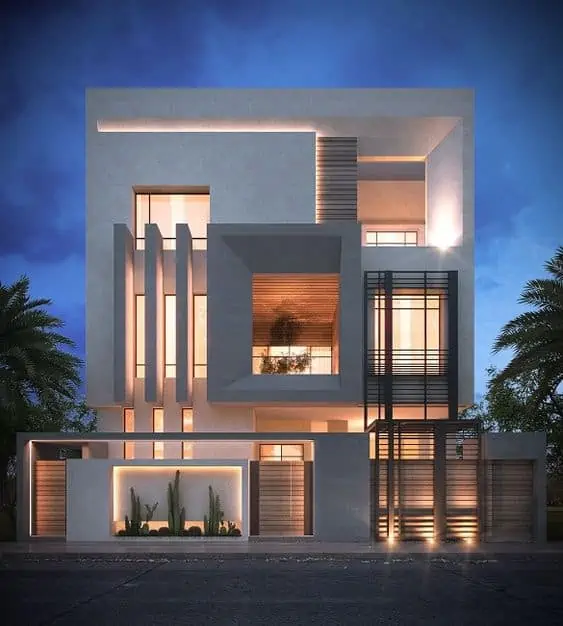 Bright facade design