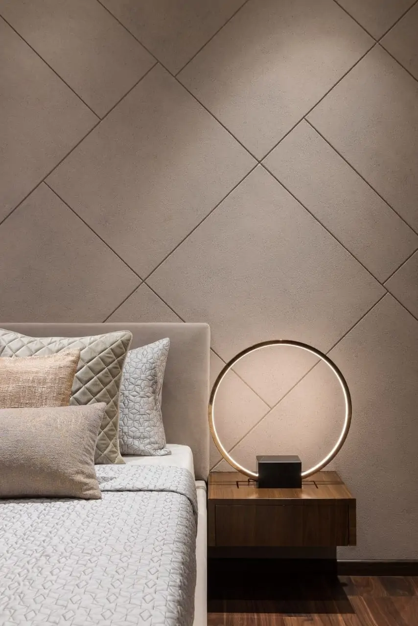  Bedroom wall tiles in earthy tones 