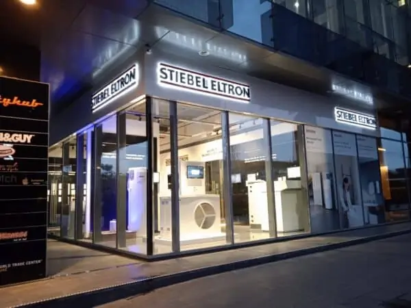 stiebel eltron display centre with green technology and other products