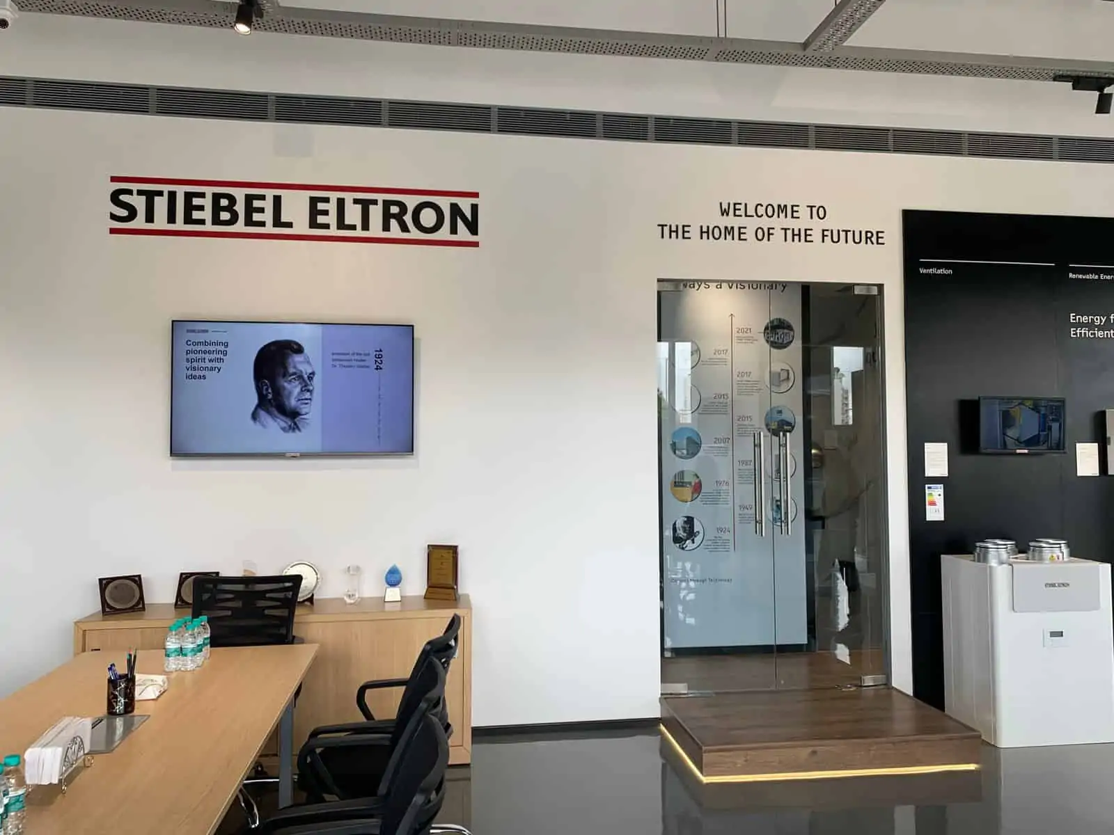 stiebel eltron display centre with products
