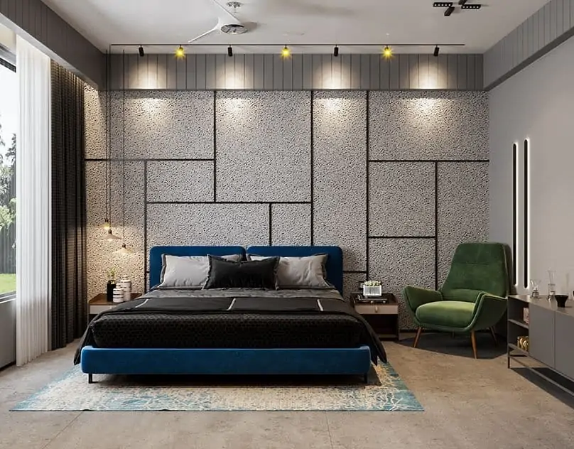  Embrace the statement-making wall design for an opulent boost in the bedroom