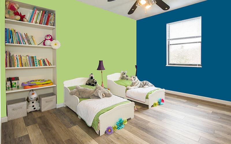  blue and lime green color combinations for kid's room