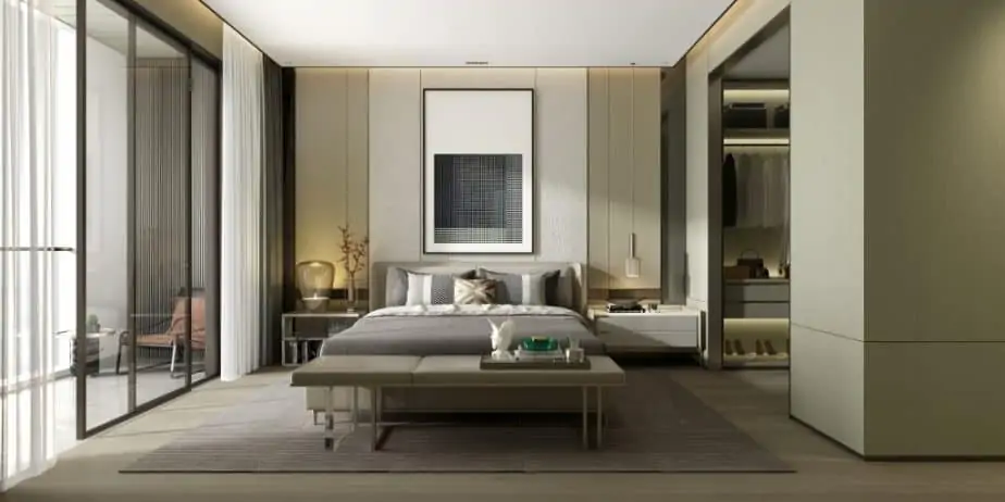  bedroom design with walk-in wardrobe