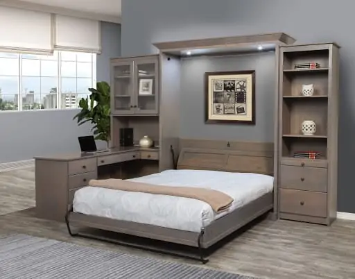  murphy style or bed that folds in the wall, space saving bed like bunk bed