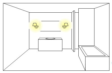 Mount sconces of any style either side of the mirror