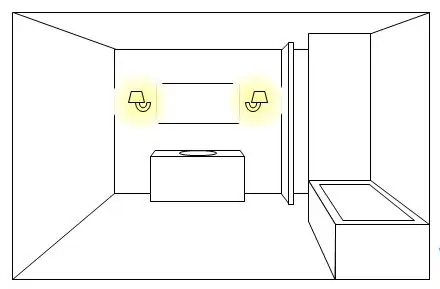 Mount sconces of any style either side of the mirror