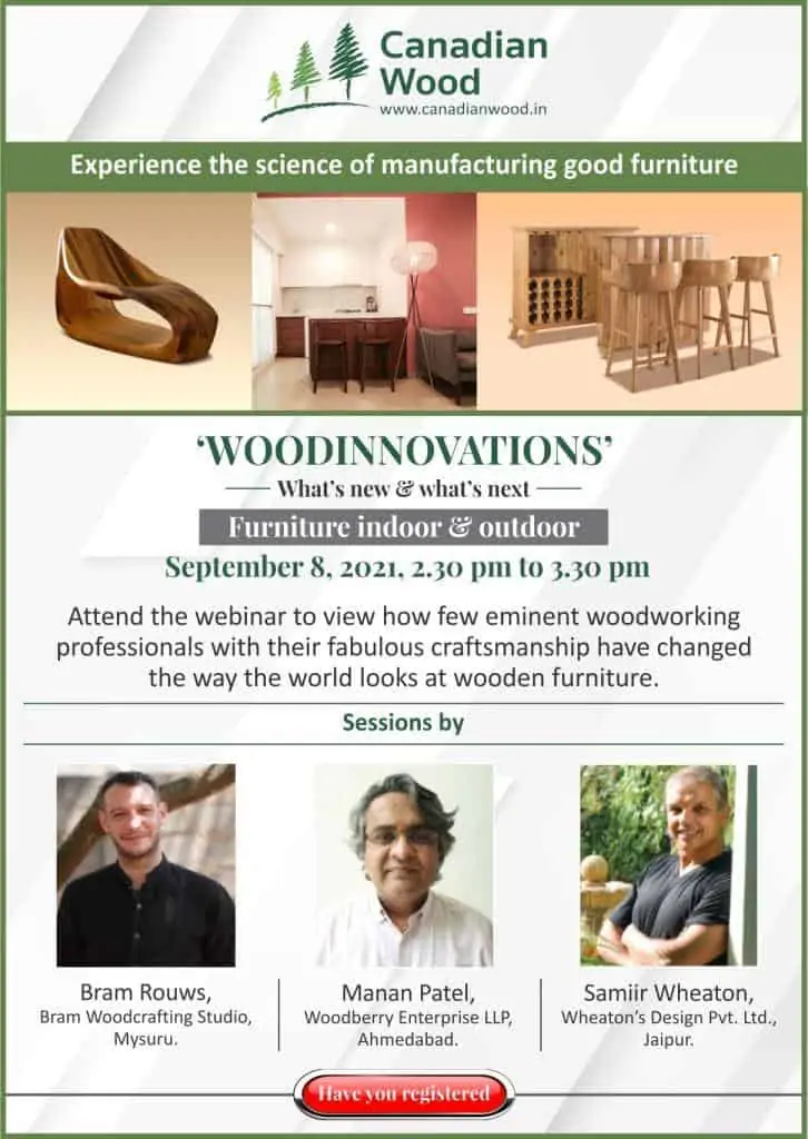 canadian wood webinar announcement on indoor and outdoor furniture