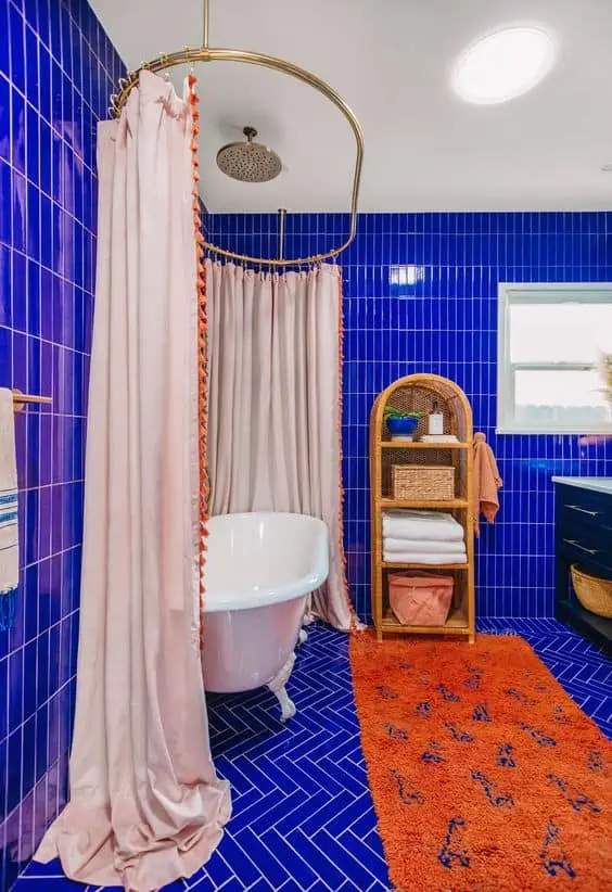 blue colour bathroom