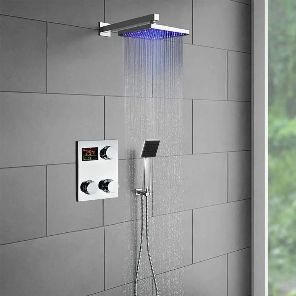 digital shower system, modern shower design for bathroom