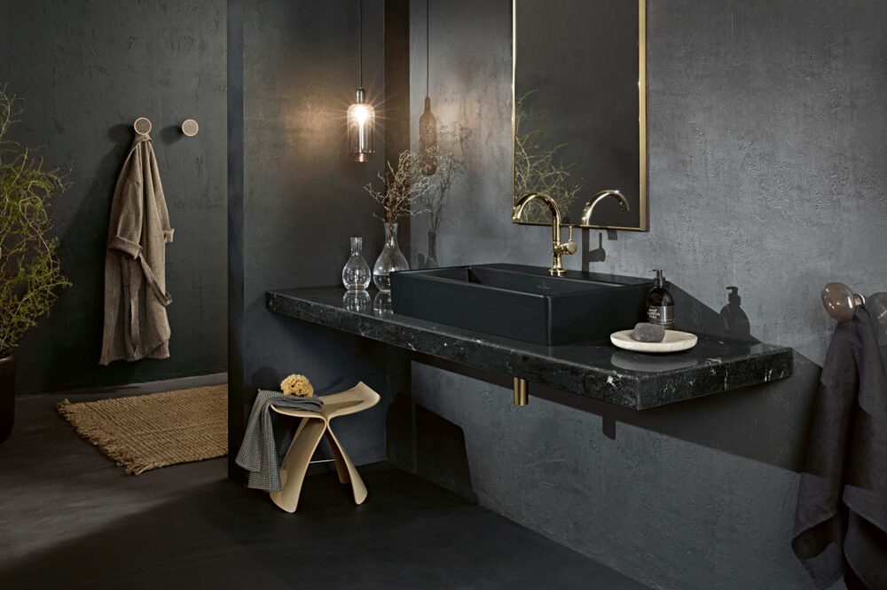 Villeroy & boch black coloured wall mounted washbasin from premium modern bathroom collection- Memento 2.0