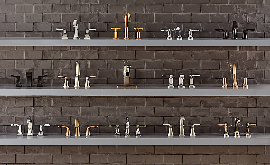 bathroom faucets in different styles and finishes