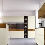 kitchen laminates in white and brown colour