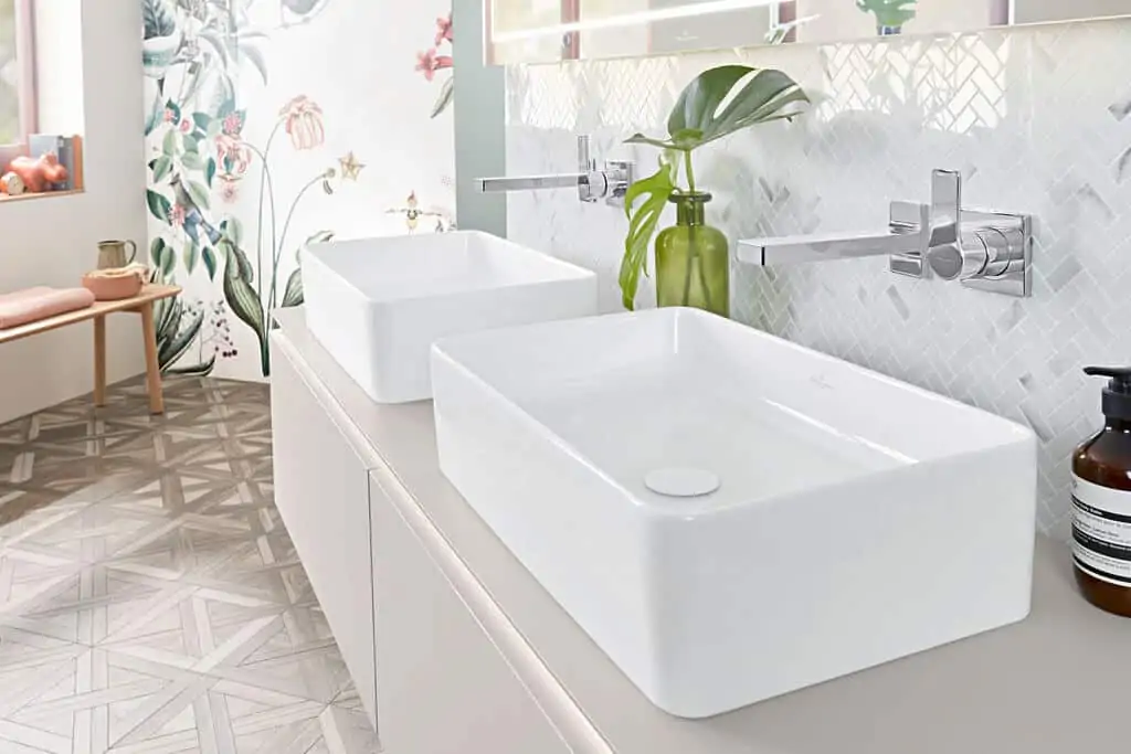 ceramic bathroom washbasin from villeroy & boch collaro designer bathroom collection