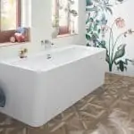 villeroy & boch collaro acrylic bathtub in stone white colour