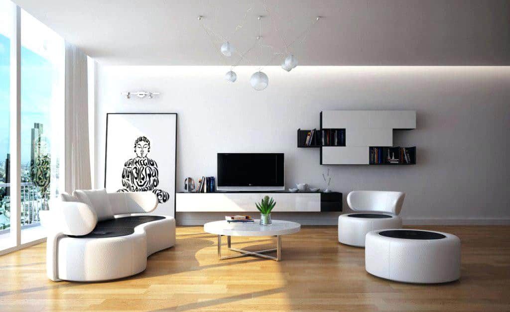wooden flooring tiles design for living room