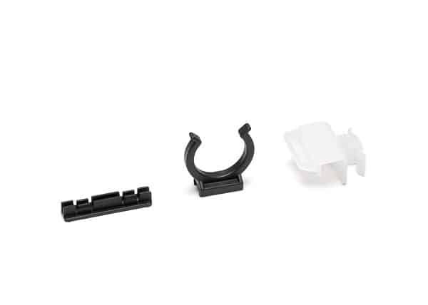 Snap fitting cover panel brackets in white and black colour