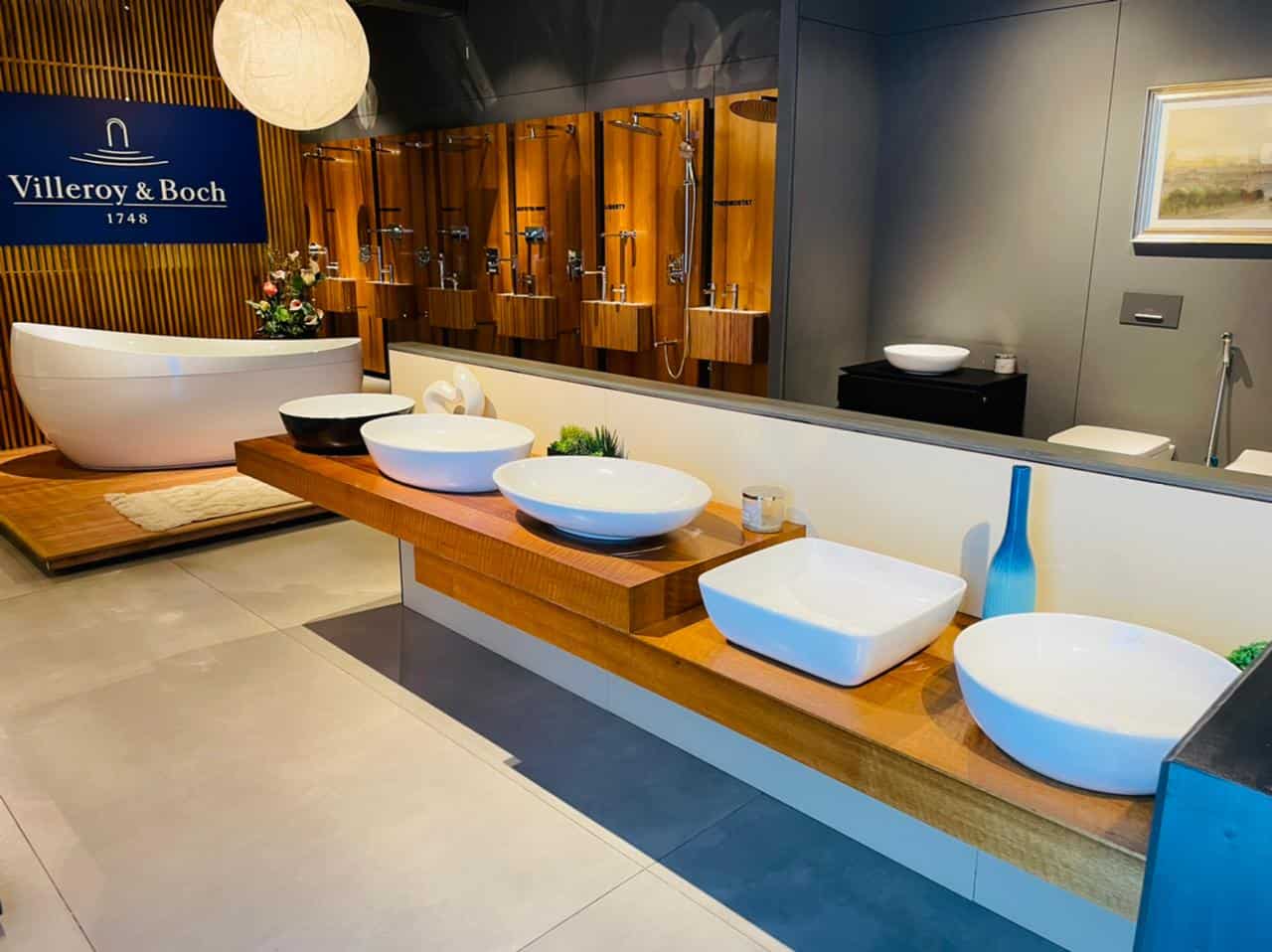 Villeroy & Boch display at Quattroluxe - sanitary ware retailer in Bangalore