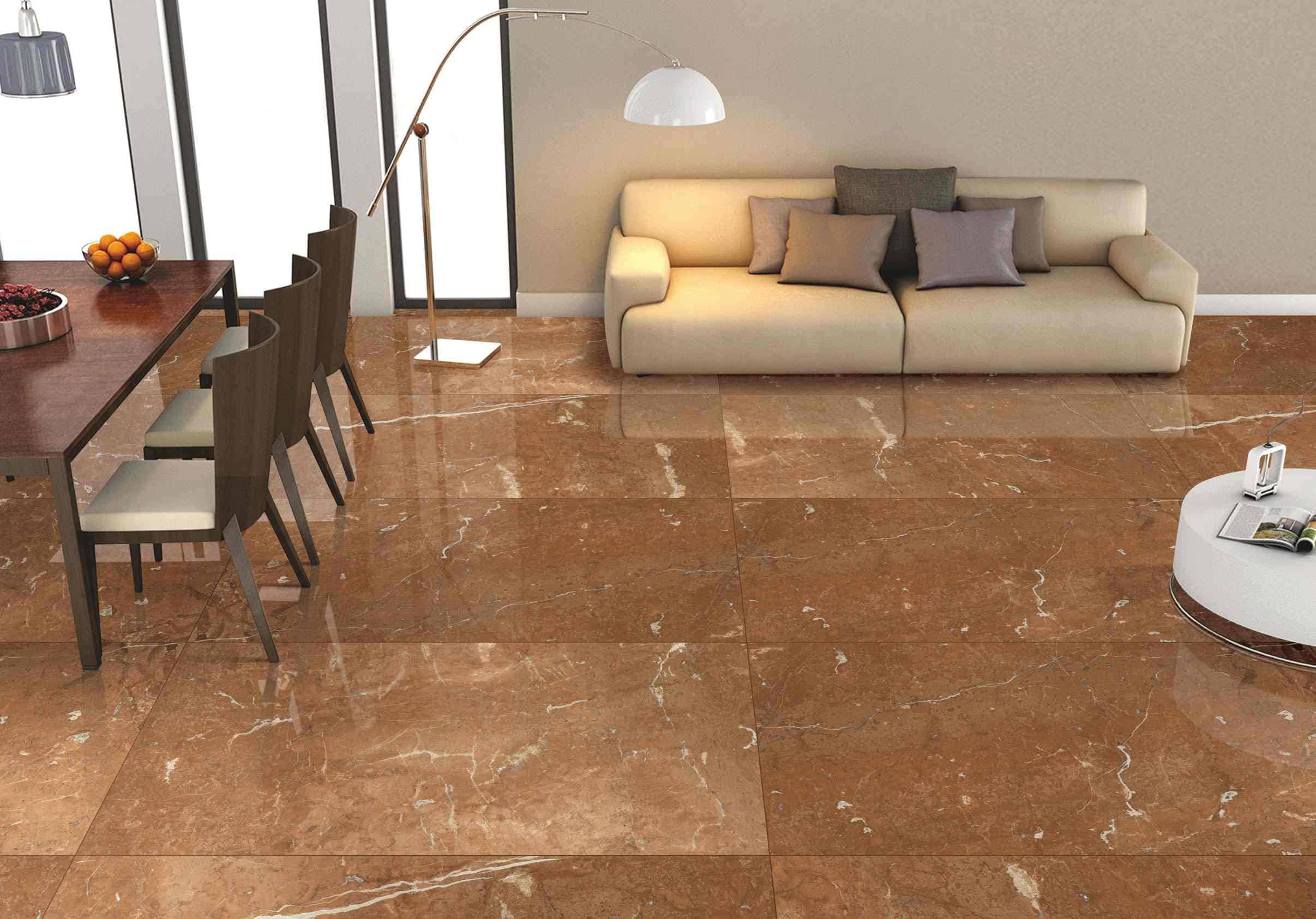 warm-toned digital floor tiles design