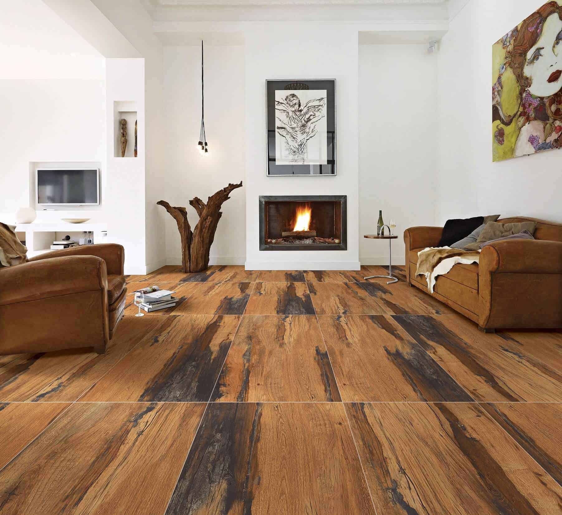 Abstract hardwood floor tiles design