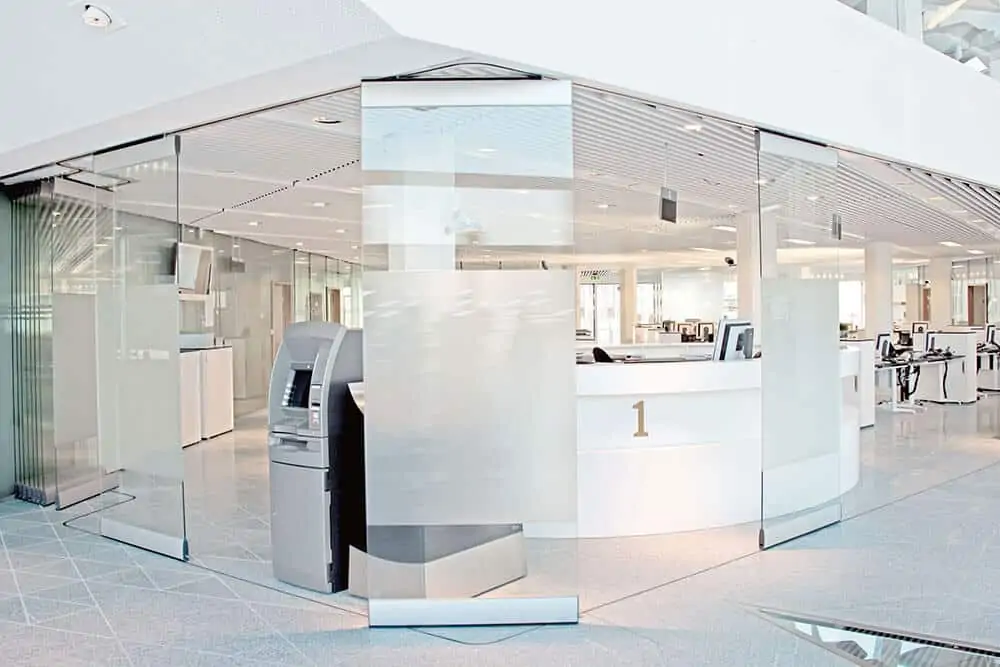 dormakaba glass wall design for partition with comfortdrive technology