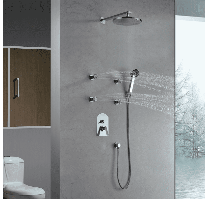 Goeka Rain shower- Galaxy rain shower head mirror finish for spa experience in bathroom at lowest price