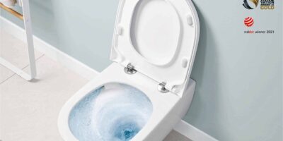 rimlesss toilet flushing with vortex power