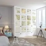 Map of the world wardrobe design for kids