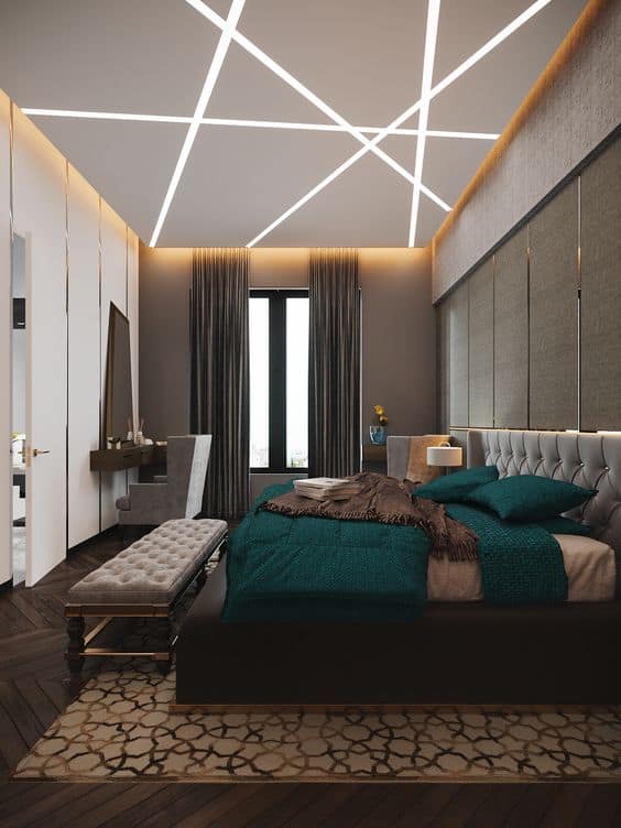 LED lights in bedroom