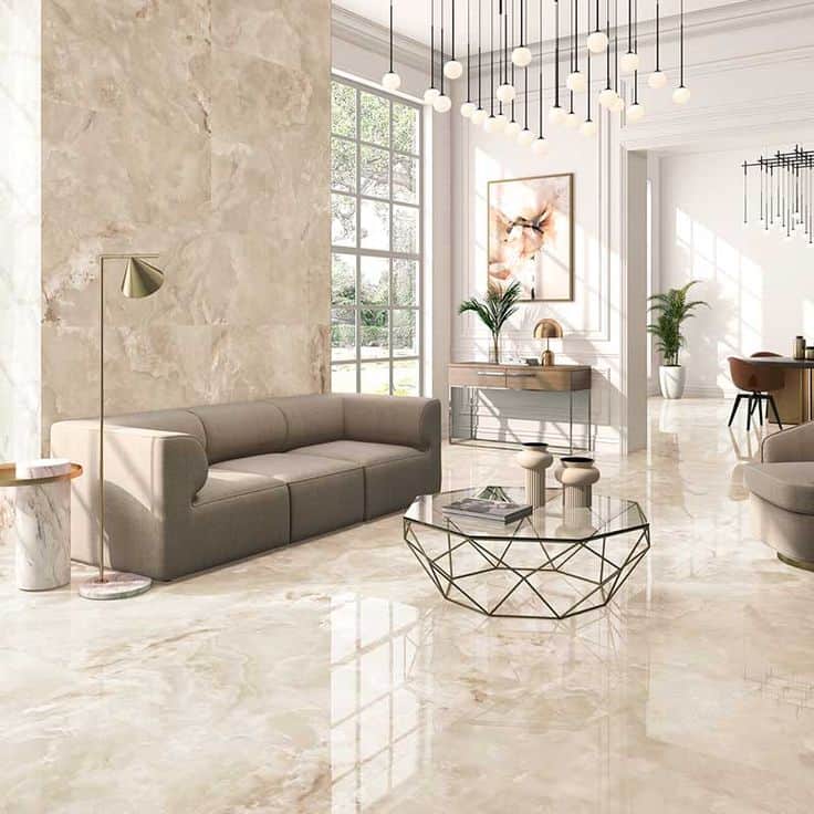 Beige marble floor