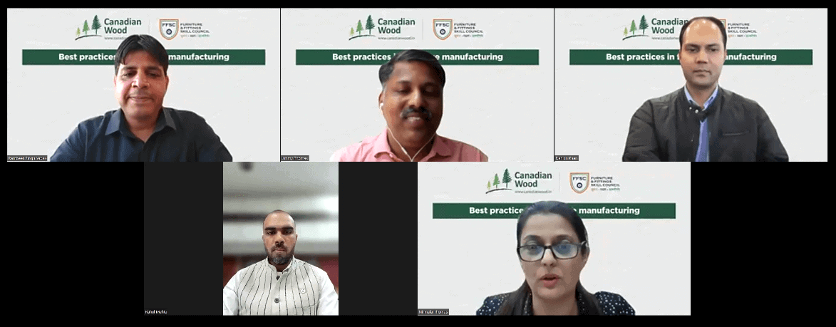 Canadian wood webinar on WOODINNOVATIONS - Best Practices for Furniture Manufacture for the Indian wood working sector