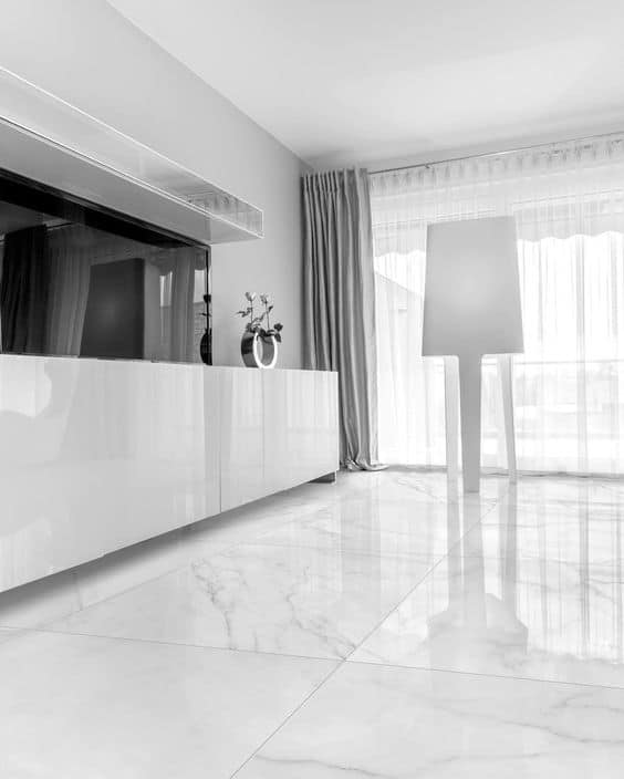 White Italian marble tiles flooring