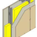 122 mm HB-PB acoustics-board for drywall design
