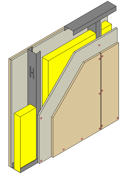 122 mm HB-PB acoustics-board for drywall design
