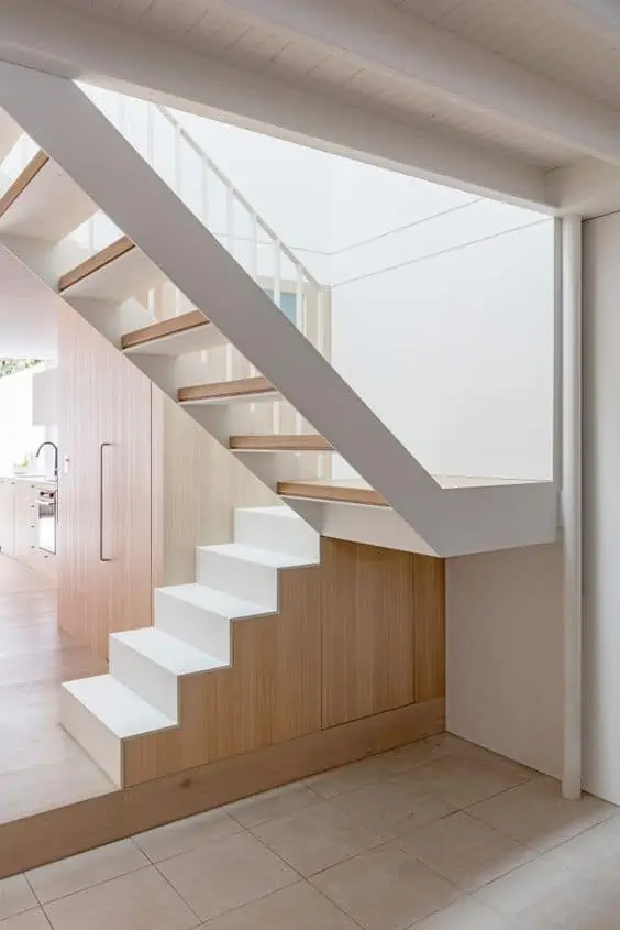 white staircase