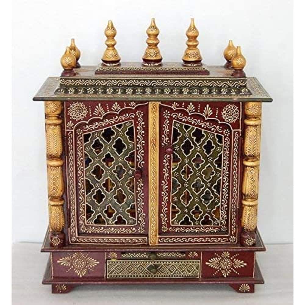 brown prayer unit with golden accents