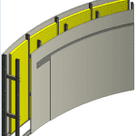curved wall of of gypsum plaster board based technology - drywall partition systems